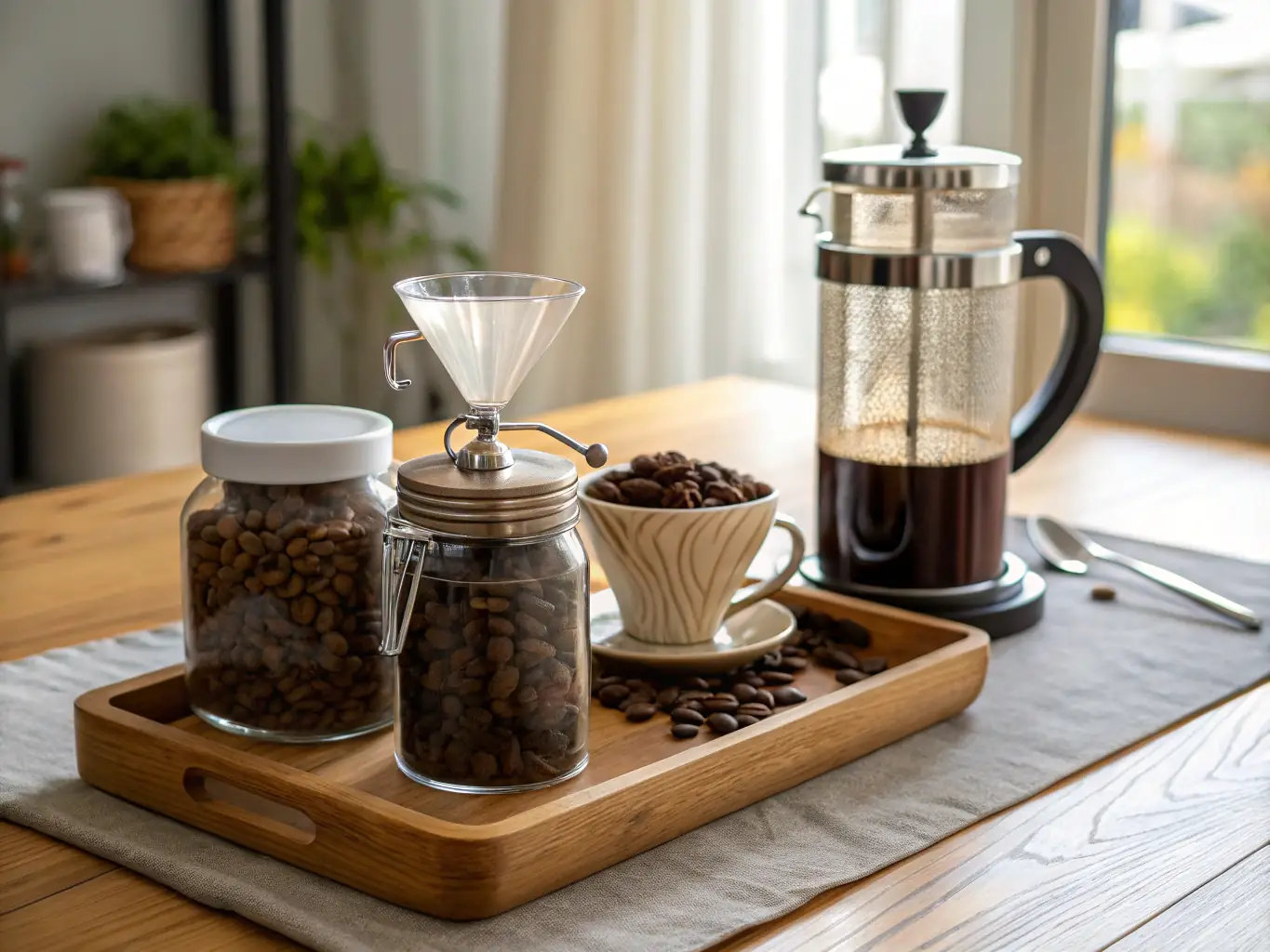 A stylish coffee break setup with premium coffee and tea selections, showcasing the sophisticated presentation of BarLab DXB.